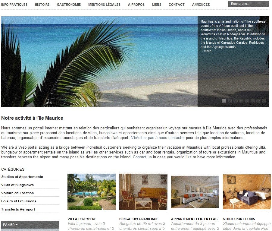 Location Villa Ile Maurice